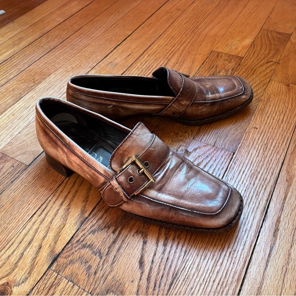 Prada Shoes - Vintage Prada Brown Leather Loafers